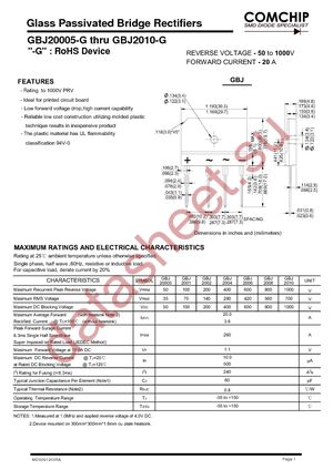 GBJ2010-G datasheet  